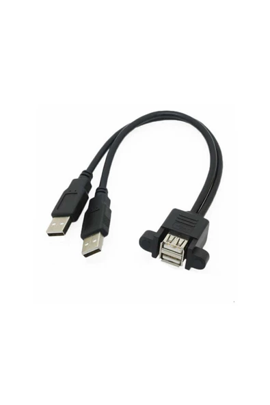 Zilevo 2x Usb A Erkek To 2x Usb A Dişi Panel Tipi Kablo - 30cm