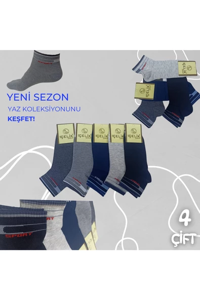Asçelik  Koşu Çorabı 4lü Patik Çorap - Resim 3