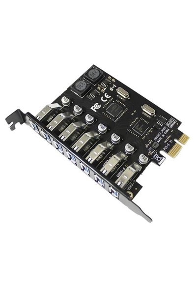 Zilevo 7 Port Usb 3.0 Pci-e Express Kart Hub Çoklayıcı Çoğaltıcı - Resim 5