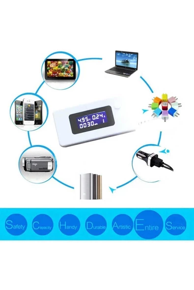 Zilevo Usb Voltmetre Ampermetre Test Cihazı - Dijital Led Göstergeli Usb Volt Amper Ölçer - 3