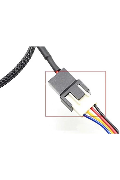 Zilevo Sata Fan Power Kablosu 3 Port Y Pin PWM Çoklayıcı Splitter Fan Kablosu - Resim 5