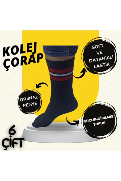 garanti çorap  Kolej Çorap 6lı ürün görseli