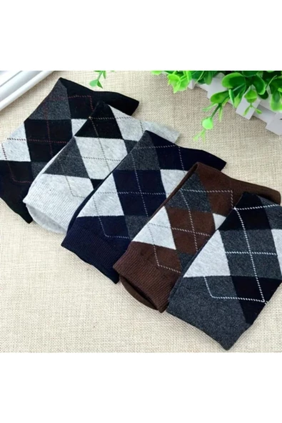 Asçelik  Ekose Desen Unisex Çorap 5 li ürün görseli