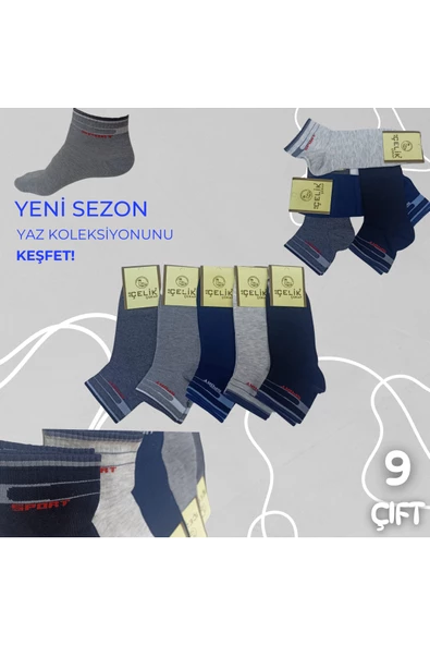 Asçelik  Koşu Çorabı 9lu Patik Çorap - 3