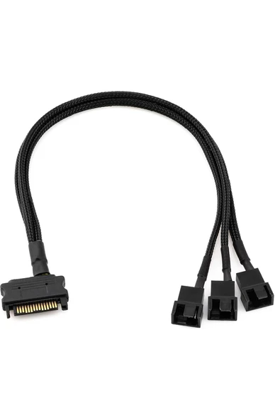 Zilevo Sata Fan Power Kablosu 3 Port Y Pin PWM Çoklayıcı Splitter Fan Kablosu - Resim 3