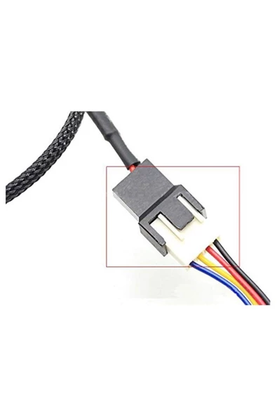 Zilevo Sata Fan Power Kablosu 4 Port Y Pin PWM Çoklayıcı Splitter Fan Kablosu - Resim 5