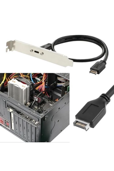 Zilevo Usb 3.1 Type E To Type C Type-e To Type-c 20 Pin Çevirici Kablo - Resim 5