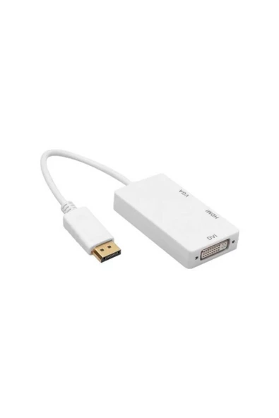 Zilevo Displayport To Hdmi Vga Dvi Çevirici Adaptör