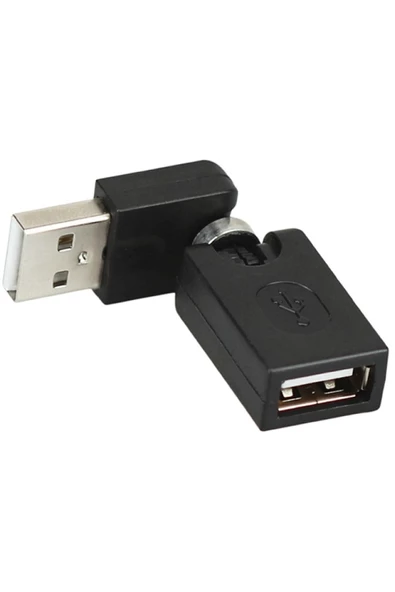 Alfais 5264 Usb To Dişi Erkek 360 Derece Dönebilen Çevirici Dönüştürücü Adaptör - 7