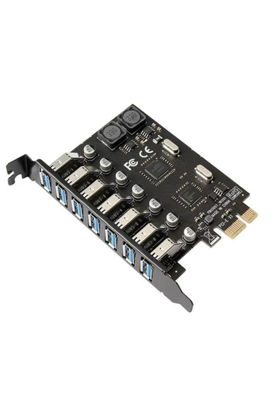 Zilevo 7 Port Usb 3.0 Pci-e Express Kart Hub Çoklayıcı Çoğaltıcı