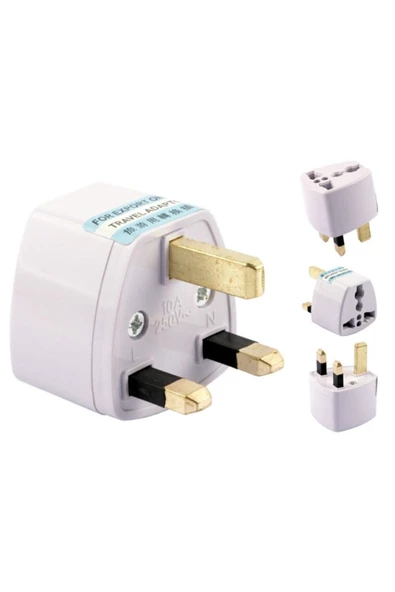 Zilevo Fiş Priz Çevirici Adaptör Topraklı Türk İngiliz Fiş Çevirici ürün görseli