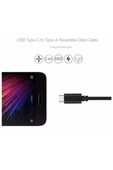 Zilevo Type C Usb 3.1 Veri Aktarım Şarj Kablosu Hızlı Şarj Kablosu 1 Metre - Resim 4