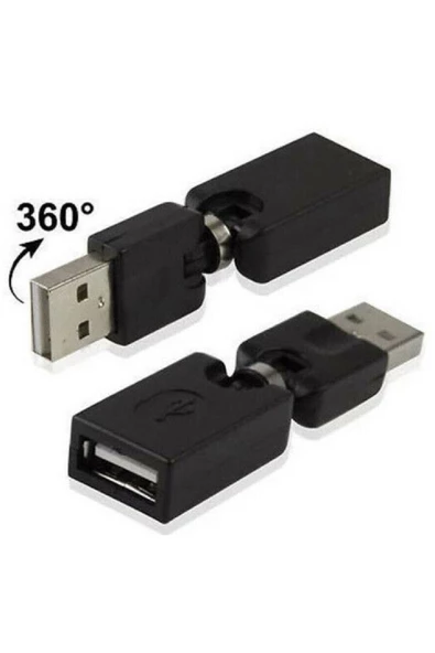 Alfais 5264 Usb To Dişi Erkek 360 Derece Dönebilen Çevirici Dönüştürücü Adaptör - 6