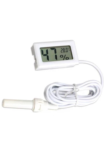AEK-Tech Prob Kuluçka Nem Ölçer Termometre (beyaz) - Higrometre - 2 Yıl - 2