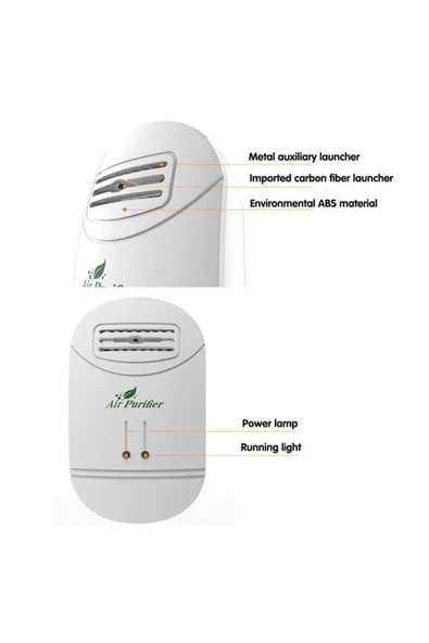 Zilevo Ionizer Hava Temizleme Cihazı Ev Negatif Iyon Jeneratörü Hava Temizleyici - 5