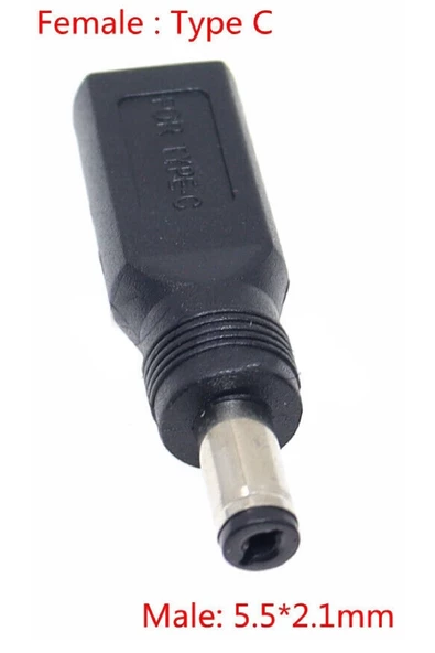 Alfais 4321 Type C To Dc 5v Pd 5.5*2.1mm Power Şarj Çevirici Dönüştürücü Adaptör - Resim 4