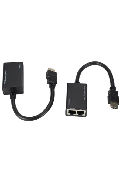 Alfais 4757 Hdmi Rj45 Cat5e 6 Extender Uzatıcı Uzatma Aparatı Adaptör 1080p - Resim 2