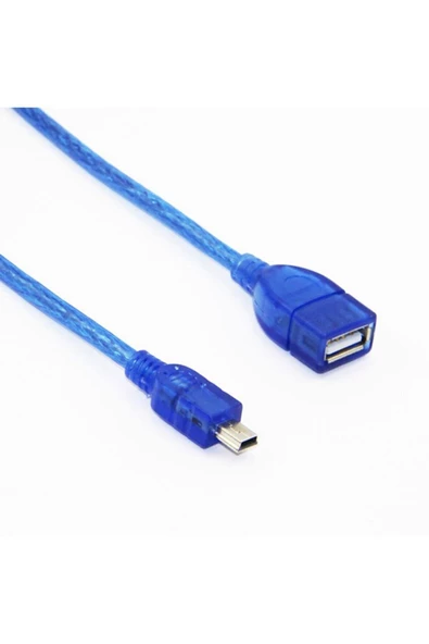 Zilevo 5 Pin Mini Usb Erkek - Usb Dişi Kablo 20cm - Resim 8