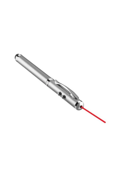 Zilevo Lazer Sunum Kalemi Teleskopik Sunum Çıtası Tükenmez Kalem Stylus Tablet Kalemi Led Işık 5 in 1 - 2
