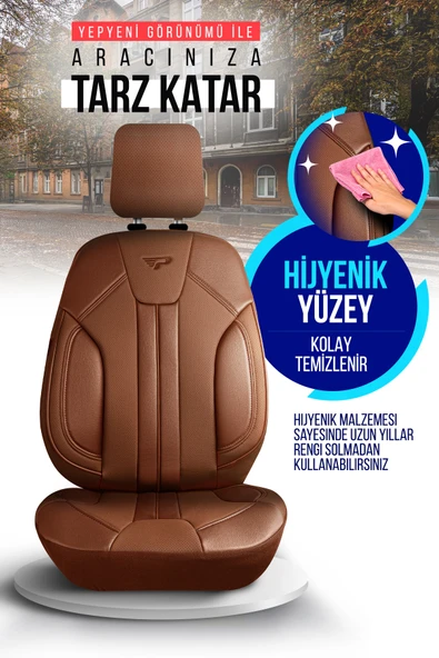 Panda Kılıf PANDA CARLONE SERİSİ FUL DERİ OTO KOLTUK KILIFI - TAM SETUyumlu - Resim 5