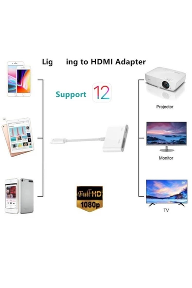 OEM Lightning To Hdmi Çevirici Adaptör - 4