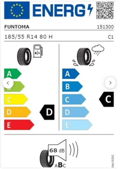 Funtoma 185/55 R14 80H Roadfun Oto Yaz Lastiği (Üretim Yılı: 2025) - 2