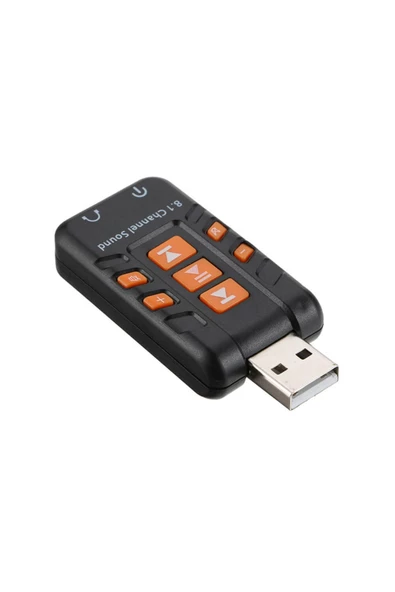 Derwell Yeni Nesil 8.1 USB Ses Kartı Virtual Sound 3D Usb Harici Ses Kartı Chipli Versiyon Kablosuz Ses Kart ürün görseli 1