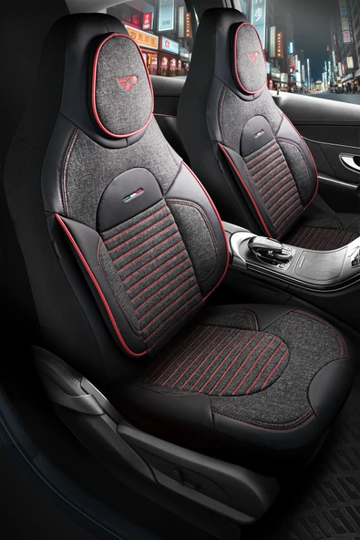 Panda Kılıf Panda Enzo Serisi Keten Kumaş Oto Koltuk Kılıfı - Tam Set ürün görseli