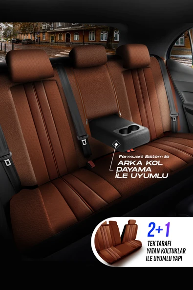 Panda Kılıf PANDA CARLONE SERİSİ FUL DERİ OTO KOLTUK KILIFI - TAM SETUyumlu - Resim 3