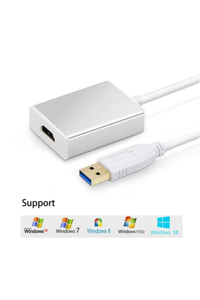 WOZLO Usb 3.0 To Hdmi Çevirici Usb 3.0 Hdmı Kablo Görüntü - Ses - 2