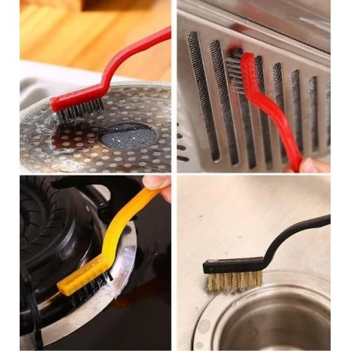 3 Parça Tel Fırça Detaylı Temizlik Seti - 4
