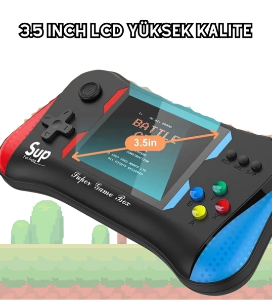 Retro Atari Oyun Konsolu - 500 Dahili Oyun, Çift Kollu, TV Bağlantılı - 4