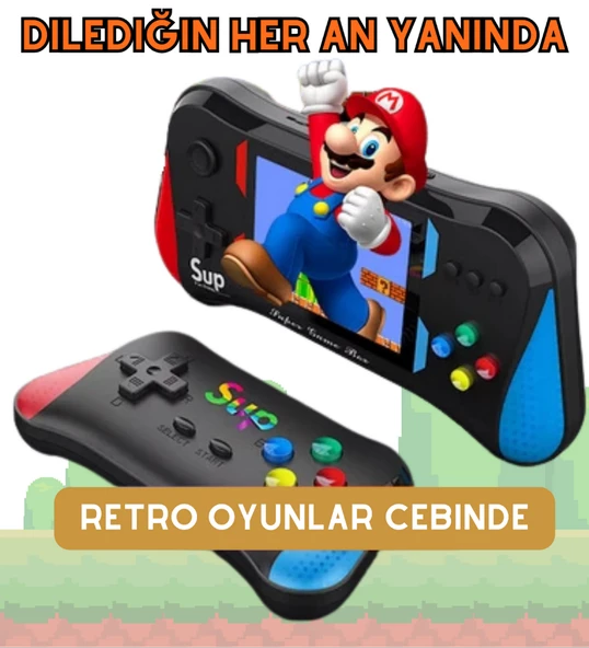 Retro Atari Oyun Konsolu - 500 Dahili Oyun, Çift Kollu, TV Bağlantılı - 5