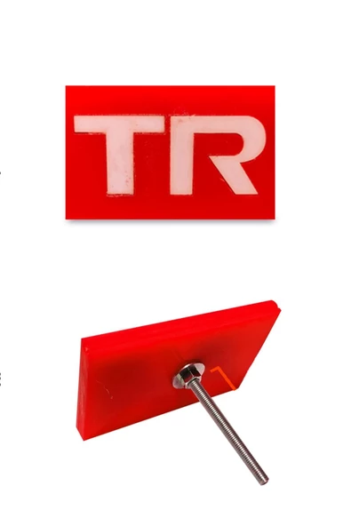 Panjur Arma Kırmızı Zemin Beyaz Tr Vidalı Pleksi Izgara Arma Logo