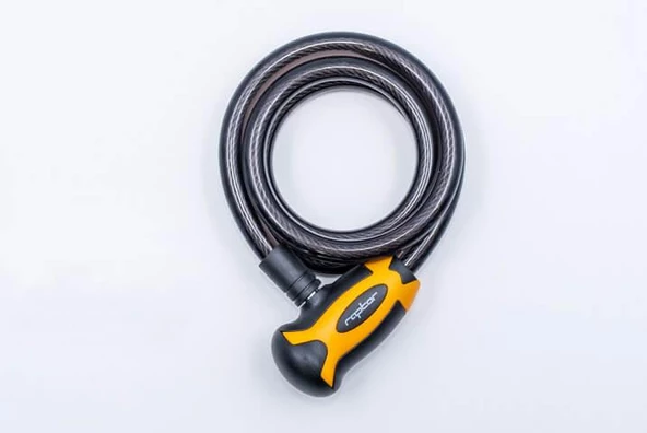 Raptor Anahtarlı Spiral Kilit 12 x 120cm Bisiklet Motosiklet Scooter Güvenlik Kilidi - Resim 3