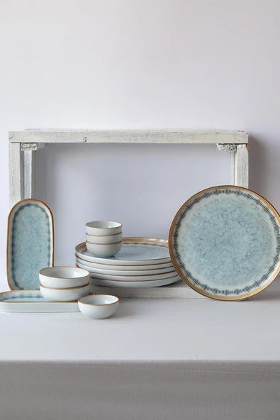 Kütahya Moderna 14 Parça 6 Kişilik Kahvaltı Takımı Seahorse - Resim 3