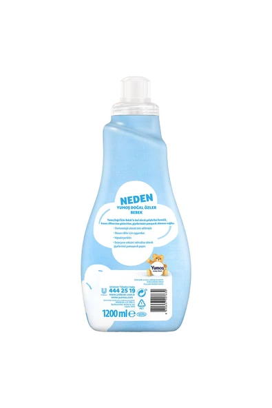 Yumoş Doğal Özler Konsantre Çamaşır Yumuşatıcısı Bebek 1200 ml x3 - 8
