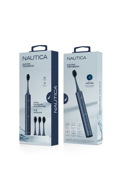 Nautica Komple Ağız Temizliği Tb80 Ipx7 Su Geçirmez Şarjlı Diş Fırçası Navy (TEŞHİR) - 8