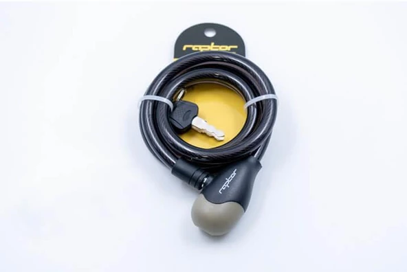 Raptor Anahtarlı Kilit 12 x 120cm Bisiklet Motosiklet Scooter Güvenlik Kilidi - Resim 2