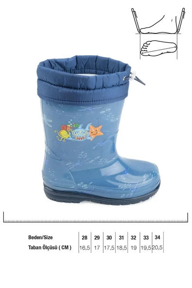 Gezer 00674 Erkek Çocuk Termal Astarlı Su Yağmur Geçirmez Çizme - Resim 2