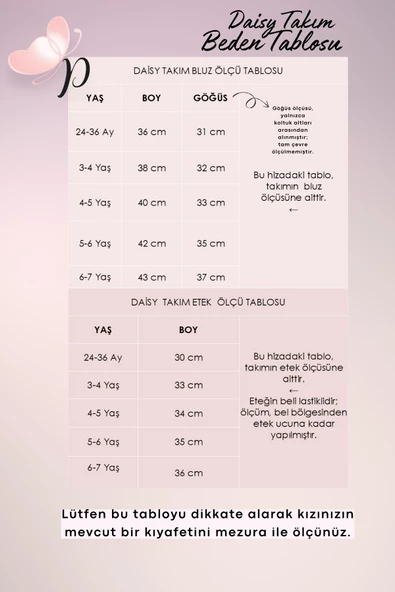 Kız Çocuk Daisy Bisiklet Yaka Dantel Detaylı Kısa Kollu Ekru Bluz Ekoseli Etek Toka 3lü Takım TKM-0189.4 - 4