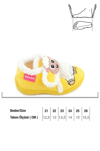 Gezer Unisex Çocuk Bebe Cırtlı Ayarlanabilir Günlük Okul Kreş Panduf Ayakkabı - Resim 8