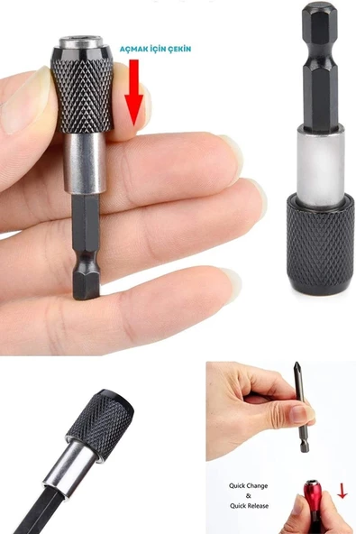 OKN ALTIGEN 3 PARÇA MANYETİK BİTS UZATMA ÇUBUĞU OKAN HIRDAVAT - 3