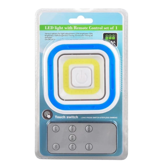 Ayt Powermaster PM-6937 Cob Ledli Pilli Uzaktan Kumandalı Tekli Lamba Tezgah Altı Işıldak Lamba - 4