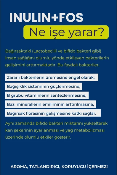 APRİVEX Inulin + Fos Prebiyotik Lif Takviyesi 30 Günlük Saşe - 5