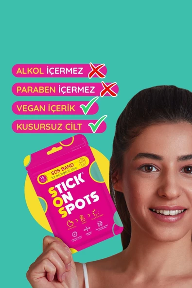 STİCK ON SPOTS Sos Band - 15 Adet Akne Bandı - 5