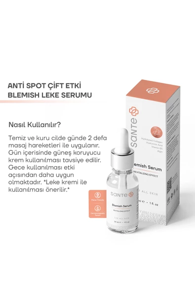 SANTEPLUS Anti Spot Çift Etki Leke Serumu 30 ml ( Kahverengi Lekeler, Hamilelik Lekeleri ) - 3