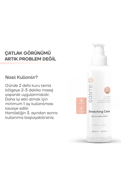 SANTEPLUS Çatlak Karşıtı Ve Yoğun Nemlendirici Krem (HAMİLELİK ÇATLAKLARI) 125 ml - 4