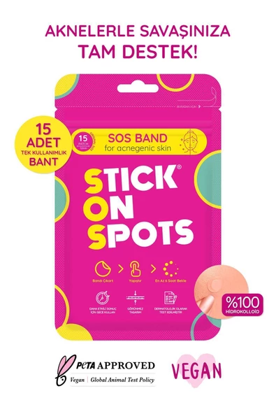 STİCK ON SPOTS Sos Band - 15 Adet Akne Bandı