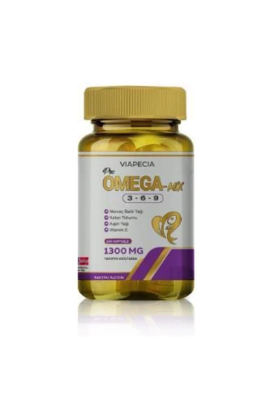 VİAPECİA Pro-Omega Mix 3-6-9 Norveç Balık Yağı 200 Soft Gel